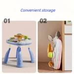 Multifunctional Early Learning and Music Toy with Colorful Buttons, Steering Wheel, and Musical Notes - Image 7