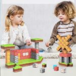 Forest Magnetic Building Blocks 87PC Creative DIY Square Puzzle Toy for Children Magnetic Building Game - Image 2