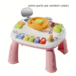 Multifunctional Early Learning and Music Toy with Colorful Buttons, Steering Wheel, and Musical Notes - Image 4