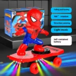 360° Lighted Spider-Man Stunt Scooter Toy - Image 2
