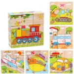 Wooden Blocks Toys Children Six Side Cube Jigsaw Puzzles Game - Image 4