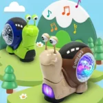 Educational Toy Cartoon Crawling Obstacles Avoidance Projection Snail With Music Light