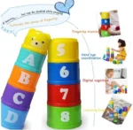 Children Puzzle Pyramid Tower Cup Stacking Duck Toys - Image 4