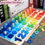 Montessori Six in One Educational Wooden Puzzle Board