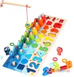 Montessori Six in One Educational Wooden Puzzle Board - Image 2