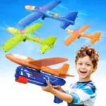 Airplane Gun for Kid, Foam Glider Plane with, One Set with Glider Catapult Plane