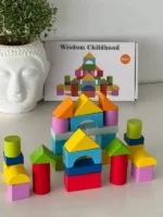 Wooden Colorful Children's Particle Building Blocks Puzzle Toys - Image 2