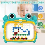 Magnetic Drawing Board for Kids with 50Pcs Magnetic Beads and 1 Pen