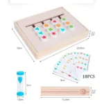 Montessori Learning Toys Slide Puzzle, Color Shape Sorting Matching Brain Teasers Logic Game - Image 3