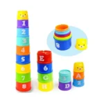 Children Puzzle Pyramid Tower Cup Stacking Duck Toys - Image 2