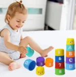Children Puzzle Pyramid Tower Cup Stacking Duck Toys - Image 3