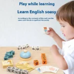 Montessori Learning Alphabet Blocks Spelling Game with Bell