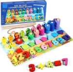 Montessori Six in One Educational Wooden Puzzle Board - Image 4