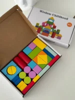 Wooden Colorful Children's Particle Building Blocks Puzzle Toys - Image 4