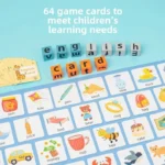 Montessori Learning Alphabet Blocks Spelling Game with Bell - Image 3