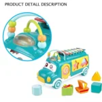 Huanger Music Bus Xylophone with Shape Sorter Toy - Image 3