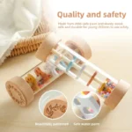WODI Wooden Rain Stick Baby Rattle Toys - Image 3