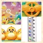 Electronic Steering Wheel Detachable Legs Mini Automatic Catch Bean Kids Gaming Machine With Light And Music - Image 2