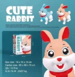 Jumping Walking Electronic Light Plastic Rabbit With Music - Image 3