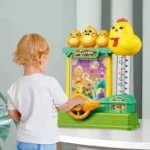 Electronic Steering Wheel Detachable Legs Mini Automatic Catch Bean Kids Gaming Machine With Light And Music