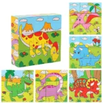 Wooden Blocks Toys Children Six Side Cube Jigsaw Puzzles Game - Image 3