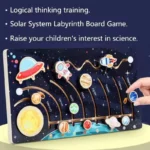 8 Planets Matching Maze Board Science Cognitive Planetary Construction Slide Wooden Puzzle - Image 3