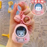 Cute Bear & Kitten backpack in different colors Nightlight keychain - Image 4