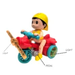 Stunt Tricycle Battery Toy with Lights & Music - Multicolor - Image 3