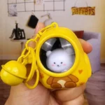 Cute Bear & Kitten backpack in different colors Nightlight keychain - Image 2