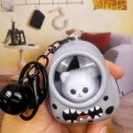 Cute Bear & Kitten backpack in different colors Nightlight keychain - Image 3