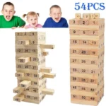 Educational Wood Numbered Tumble Tower game