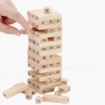 Educational Wood Numbered Tumble Tower game - Image 2
