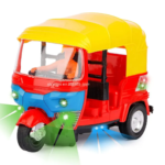 Auto Rickshaw Toy with Light and Sound Wheel Toy - Image 2
