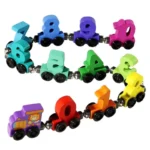 Wooden Digital Colourful Number Train - Educational Toys, 12 PCS - Image 2