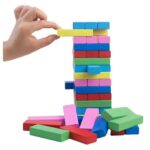 Color Wooden Blocks Tower Game (54pcs ) - Image 2