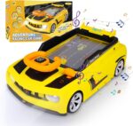 Yellow Musical Steering Wheel Racing Car