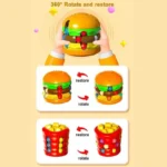 Kids Magic Cube Rotating Bean Hamburger Cube - Image 2