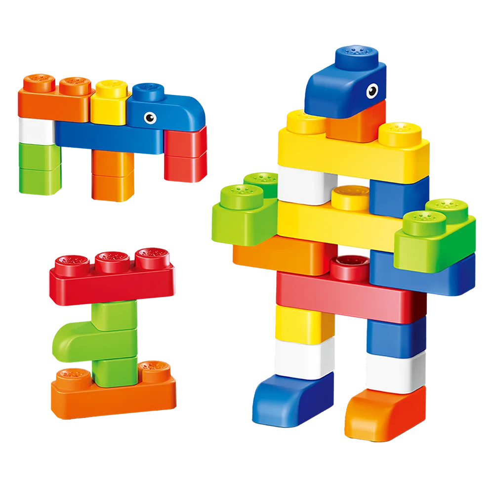 hop-xep-hinh-nhua-mem-da-mau-sac-48pcs-cy708008-c508-do Silicone Soft Rubber Building Blocks For Baby (60 PCS) - Image 1