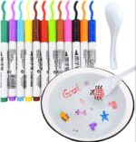 12 colors magical water painting pen with Ceramic Spoon