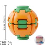 3D Fidget Ball Press Squishy  Rotate Relief Spinner (2 Pcs Mix color) - Image 3