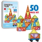 50-Pcs 3D Educational Magnetic Building Tiles Toy Set
