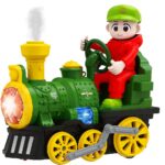 Kids Electric Spray Steam Train Toy with Lights & Music - Image 2