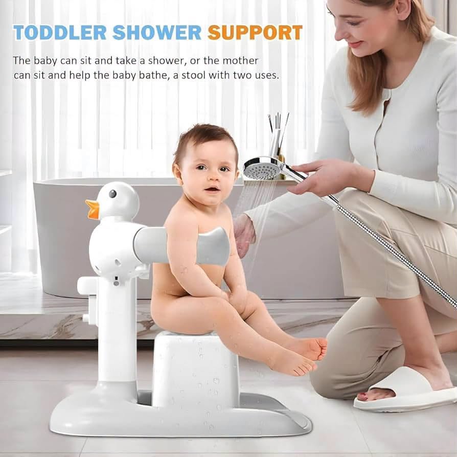 758809170_1310435614209786_6263998020337995061_n 3-in-1 Baby Duck Bath Stand – Adjustable Height & Anti-Slip Base - Image 1