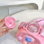 Cute Cartoon Cat Paw Plastic Water Bottle (Pink 520ML) - Image 2