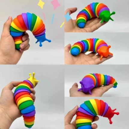 Rainbow Caterpillar Fidget Toy for Kids( 1 PCS)
