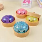 2 Pcs Mini Blind Box Cartoon Gliters Squeeze Toy