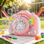 Rechargeable Bubble Camera Toy with liquid Free