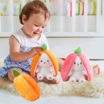 2-in-1 reversible bunny plush toy For Baby